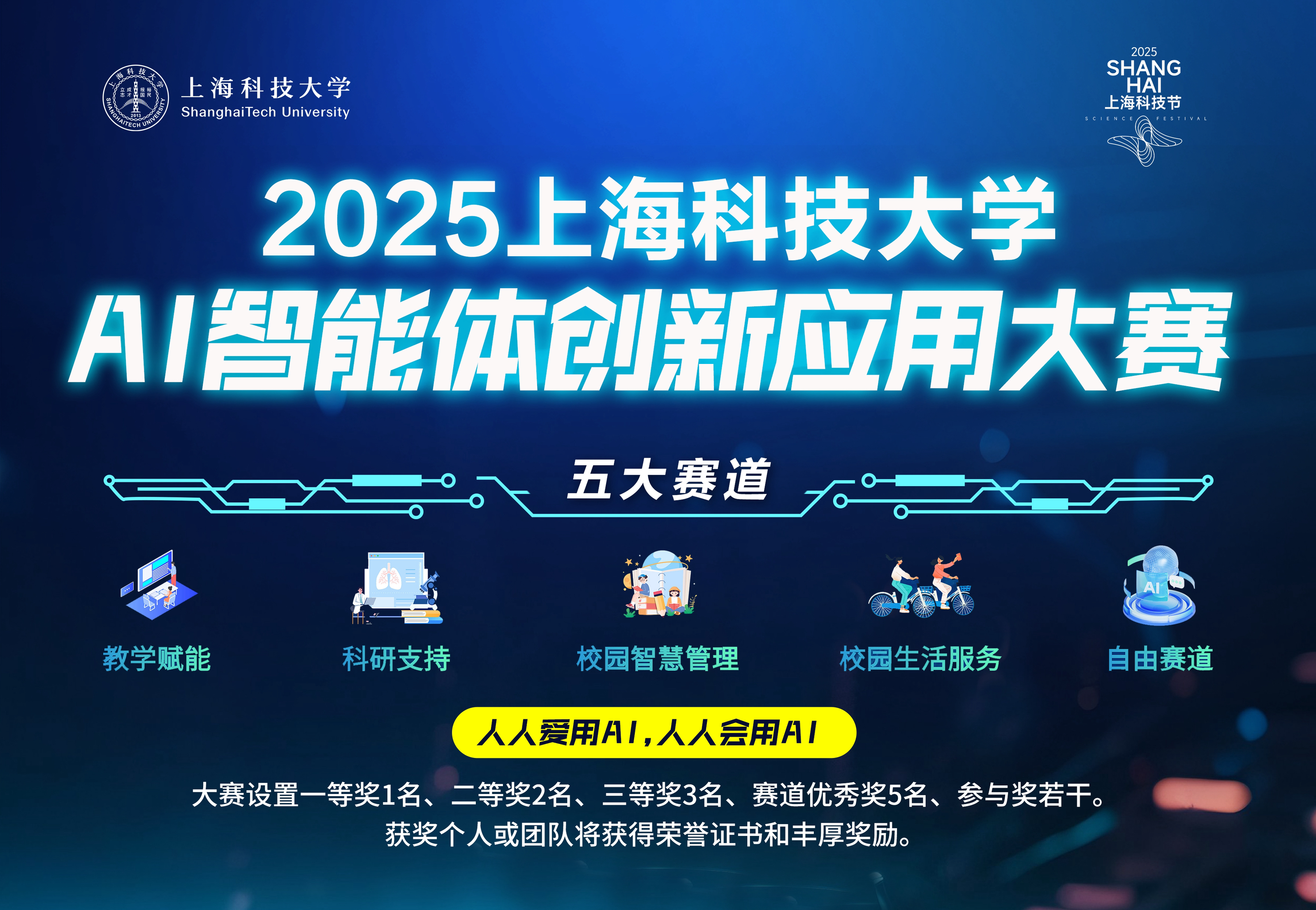  激發(fā)校園AI應(yīng)用創(chuàng)新熱情！2025上?？萍即髮W(xué)AI智能體創(chuàng)新應(yīng)用大賽報(bào)名開(kāi)啟!